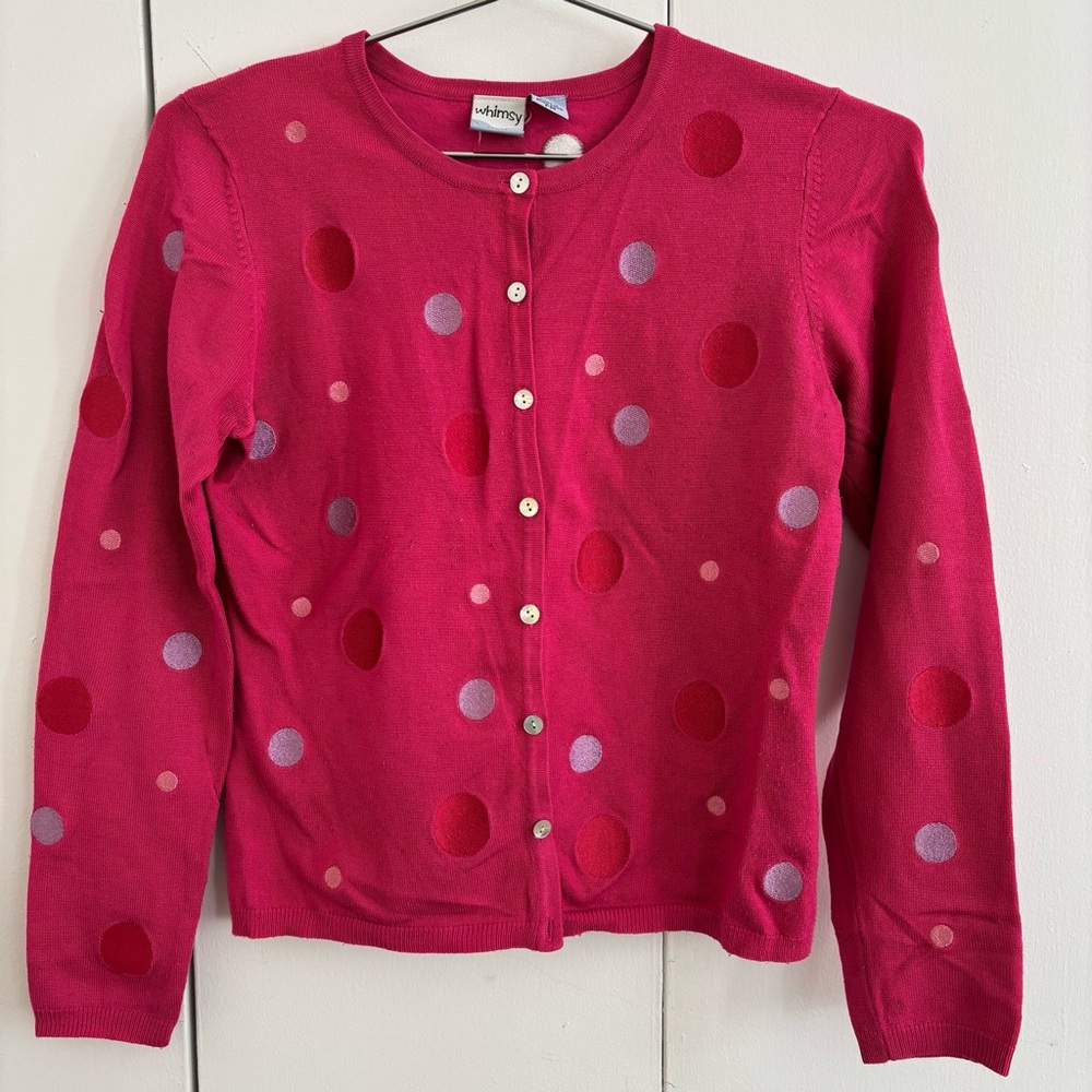 Pink Polkadot Cardigan